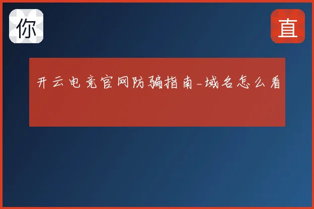开云电竞官网防骗指南_域名怎么看